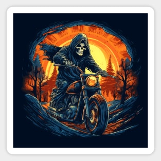 Epic Grim Reaper Motorcycle Magnet